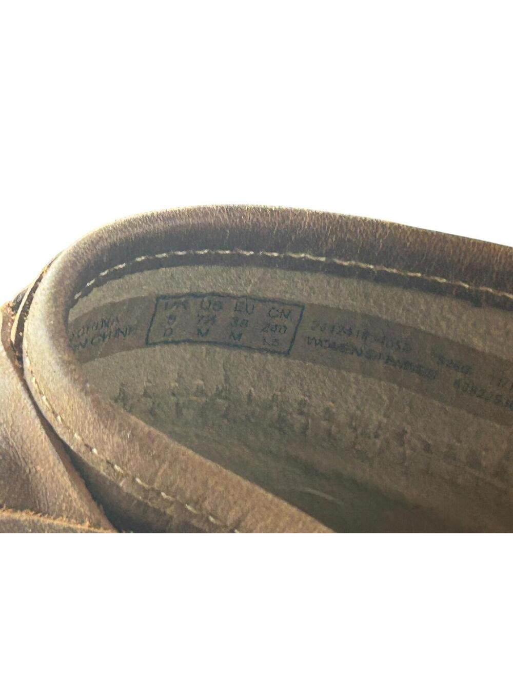 Clarks Brown Leather Clogs 7.5 Platform Mule Wood Heel Boho Cottage - Picture 7 of 8